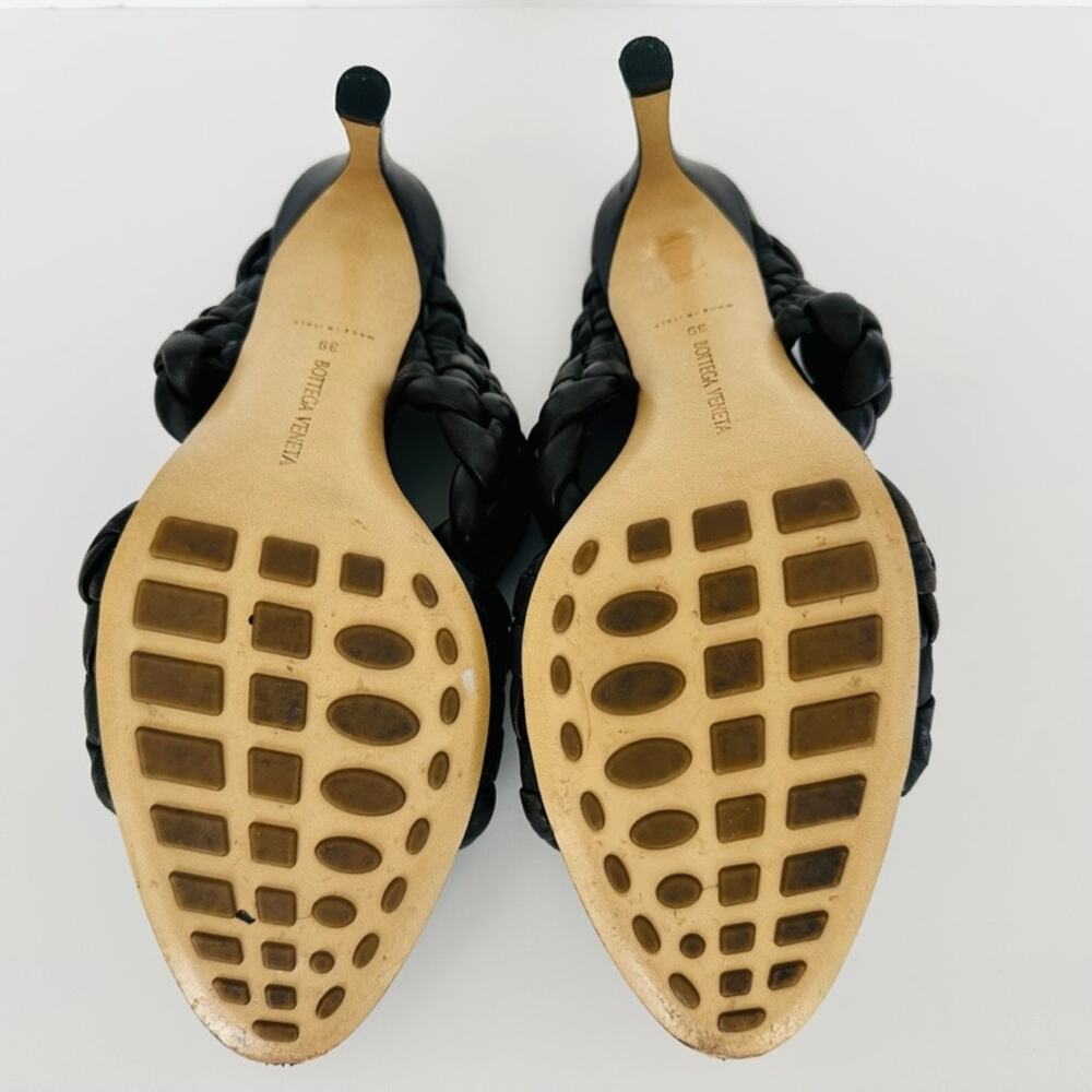 Bottega Veneta The Curve Mule Sandal Dark Cocoa Brown Size 39 Braided Leather - Picture 7 of 9